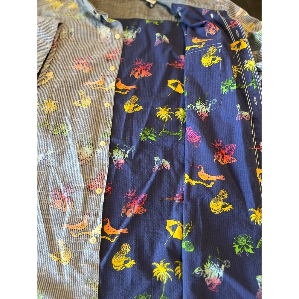 Tommy Bahama‎ Mens Short Sleeve Button Down Shirt Beach Print  Casual - Picture 7 of 13